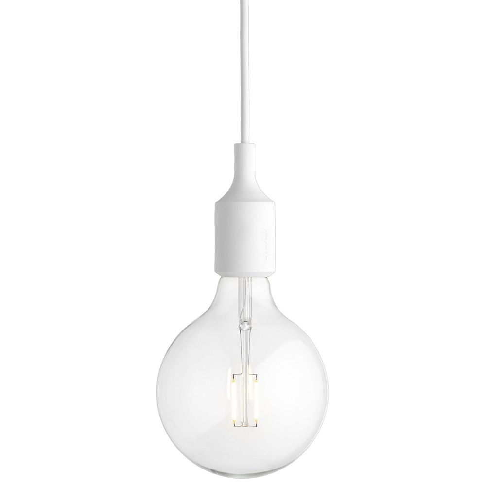 Muuto E27 White Pendant Light Lamp Mattias Stahlbom Modern Minimalist Decor